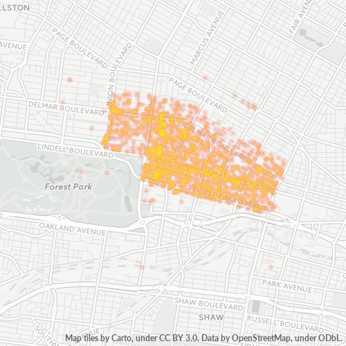 63108 Business Density Heatmap