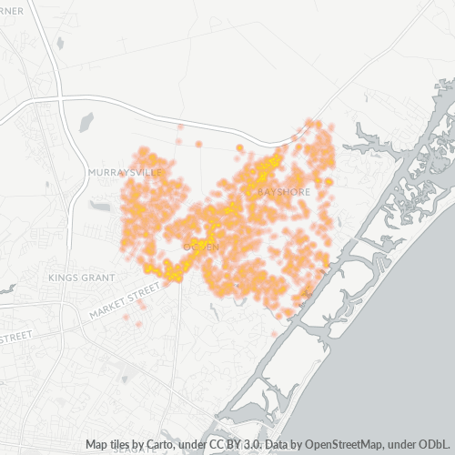 28411 Business Density Heatmap