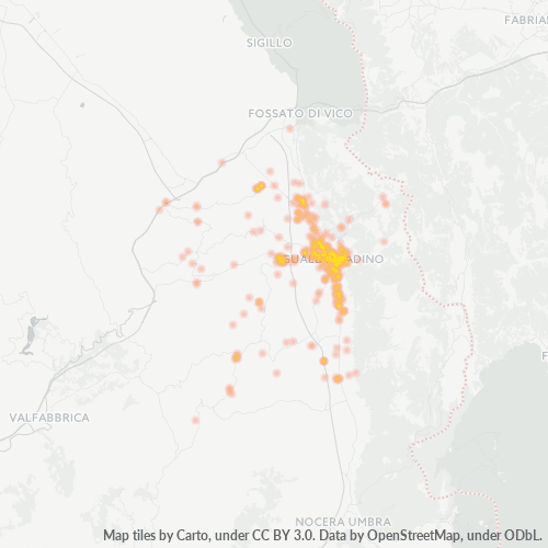 Mappa di calore per cap 06023