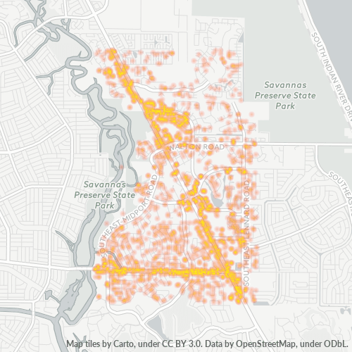 34952 Business Density Heatmap