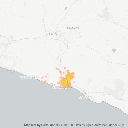 BN9 Business Density Heatmap