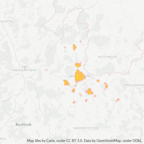 Heatmap für plz 97990