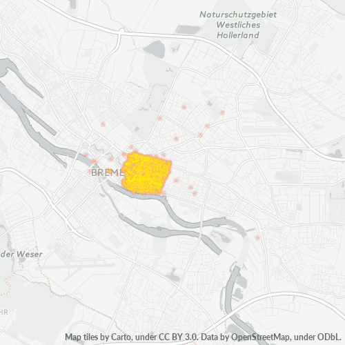 28203 Standortdichte-Heatmap