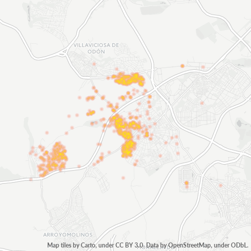 28935 Mapa de calor de densidad empresarial
