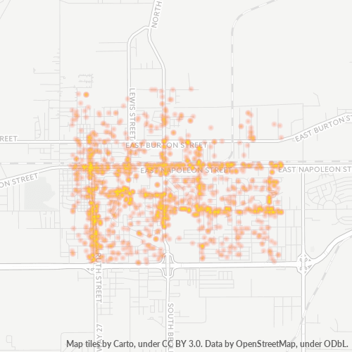 70663 Business Density Heatmap