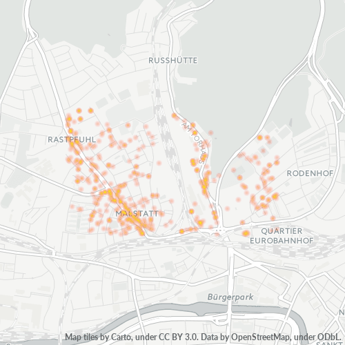 66113 Standortdichte-Heatmap