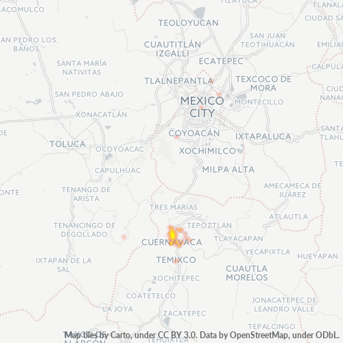 62170 Mapa de calor de densidad empresarial