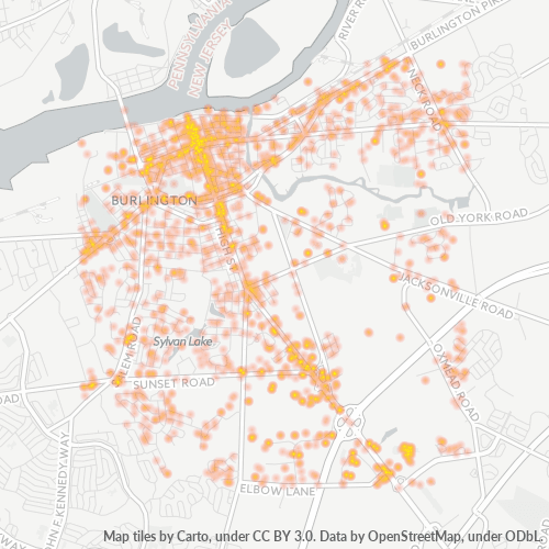 08016 Business Density Heatmap