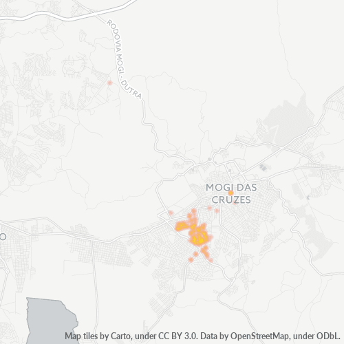 08737-000 Mapa de calor de densidad empresarial