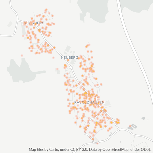 Heatmap für plz 63543