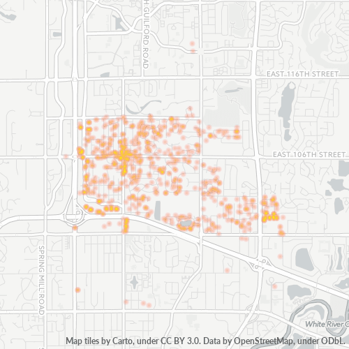 46280 Business Density Heatmap