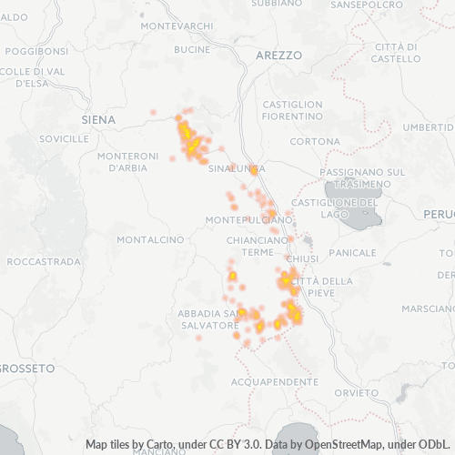 Mappa di calore per cap 53040
