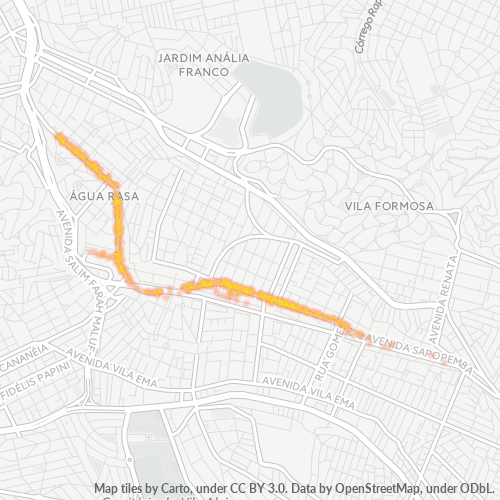 03345-000 Mapa de calor de densidad empresarial