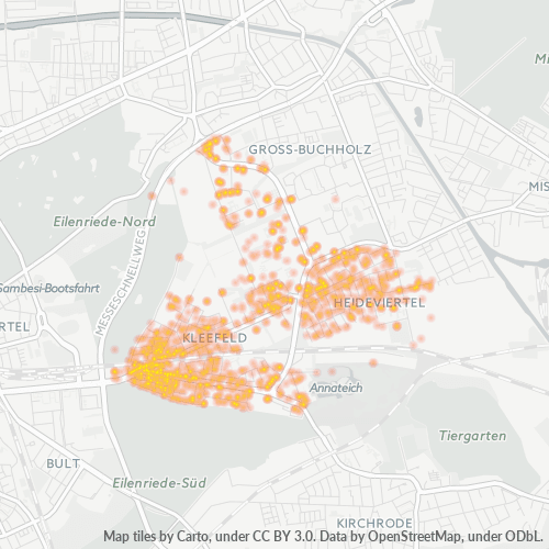 Heatmap für plz 30625
