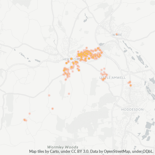 SG13 Business Density Heatmap