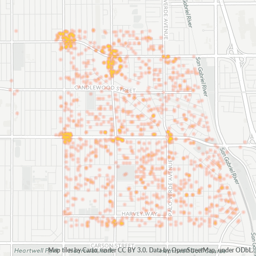 90713 Business Density Heatmap