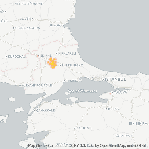 posta kodu 39200 için yoğunluk haritası