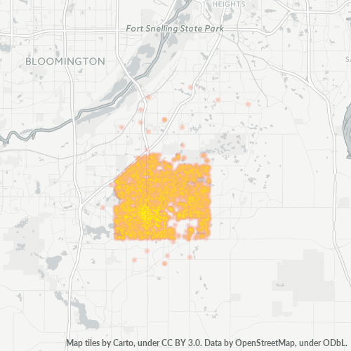 55124 Business Density Heatmap