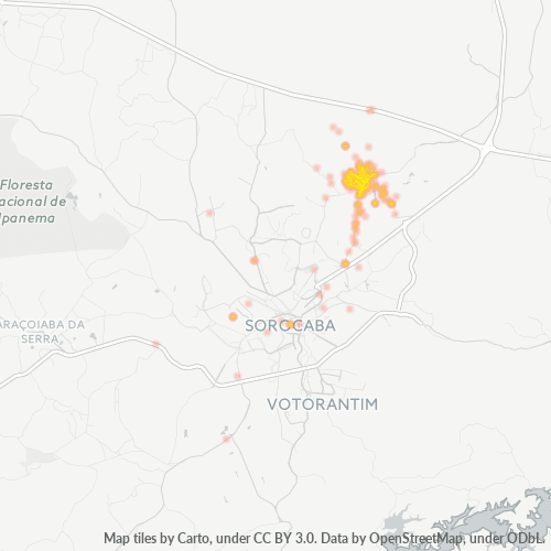 18103-000 Mapa de calor de densidad empresarial