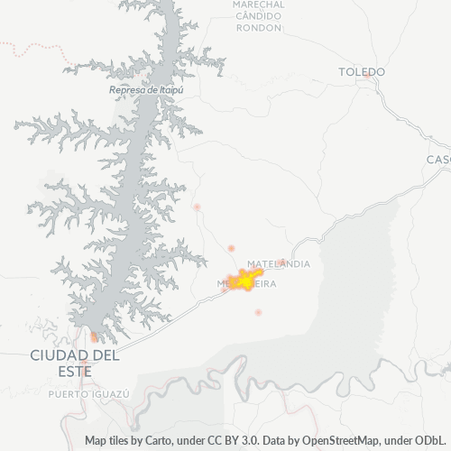 85884-000 Mapa de calor de densidad empresarial