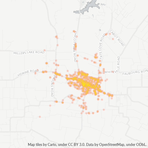 70586 Business Density Heatmap