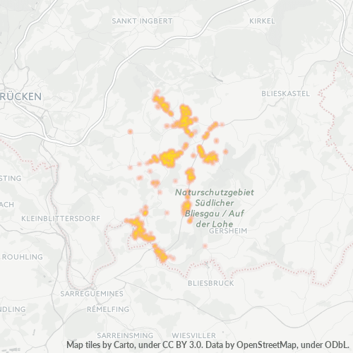 Heatmap für plz 66399