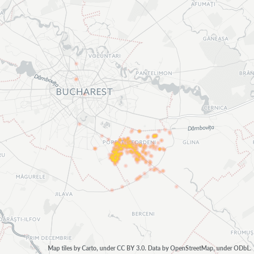 077160 Harta calorică cu densitatea activității economice