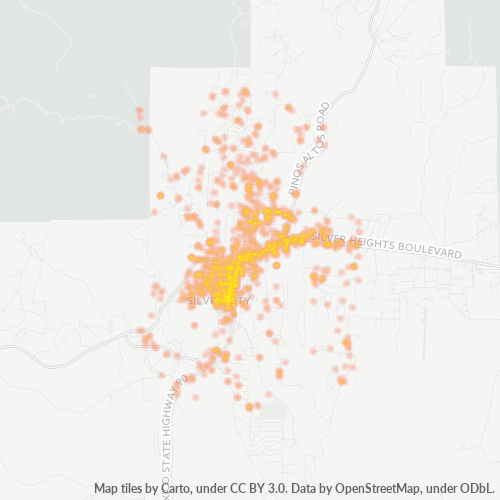 88061 Business Density Heatmap