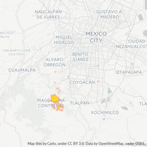 14240 Mapa de calor de densidad empresarial