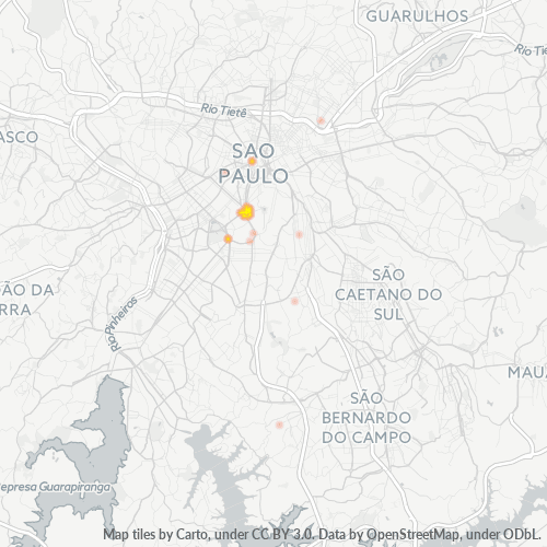 04104-000 Mapa de calor de densidad empresarial