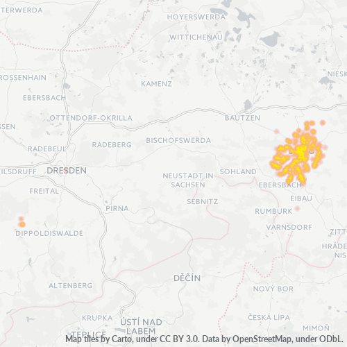 Heatmap für plz 02708