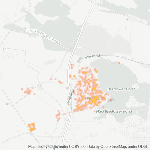 Heatmap für plz 14656