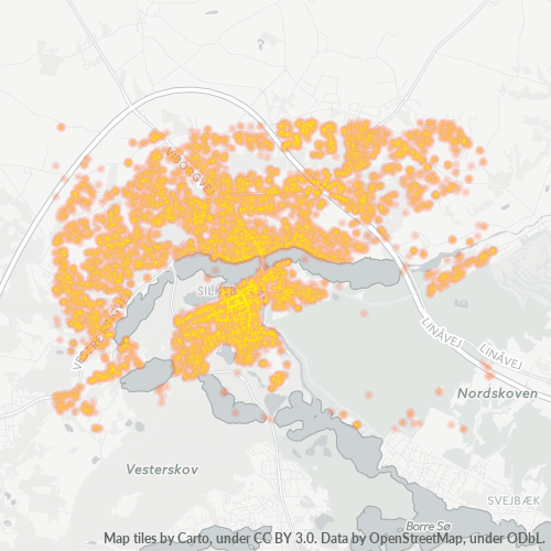 8600 Heatmap over forretningstæthed