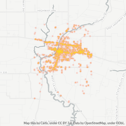 70510 Business Density Heatmap