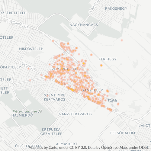 1185 Vállalati sűrűségi térkép