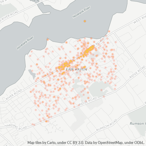 07704 Business Density Heatmap