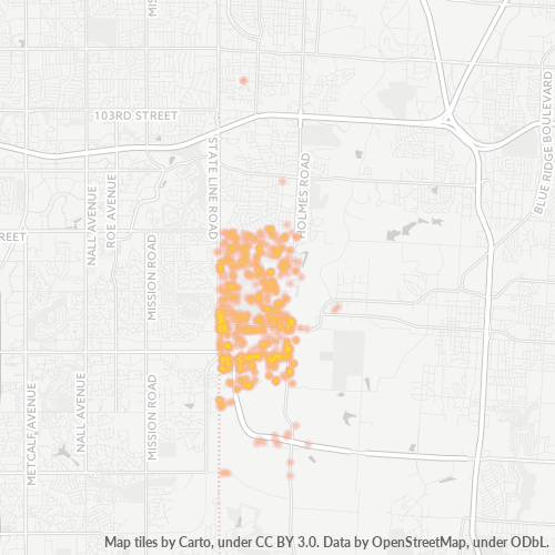 64145 Business Density Heatmap
