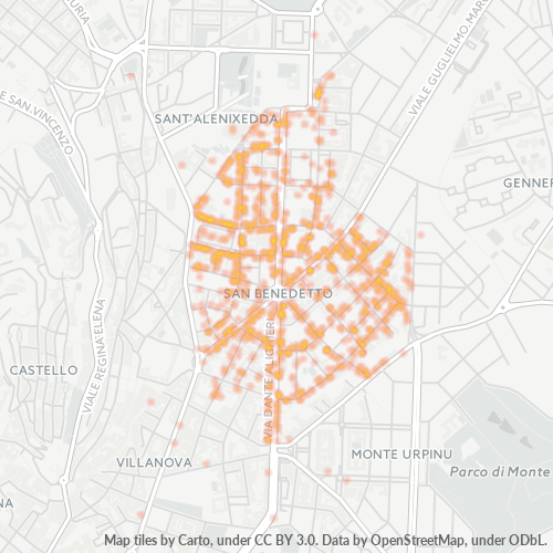 09128 Mappa di concentrazione per la densità di aziende