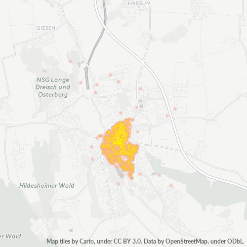 Heatmap für plz 31134