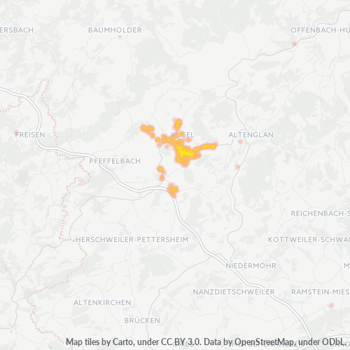 Heatmap für plz 66869