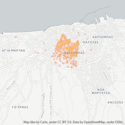 713 05 Χάρτης θερμότητας πυκνότητας επιχείρησης