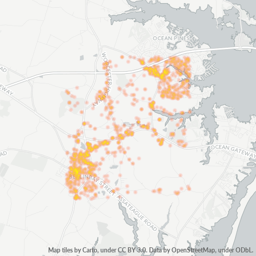 21811 Business Density Heatmap