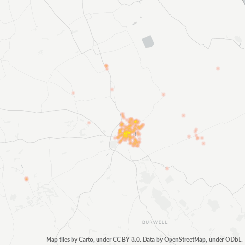 LN11 Business Density Heatmap