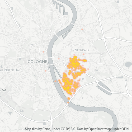 Heatmap für plz 51105