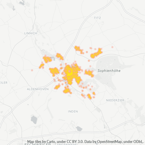Heatmap für plz 52428