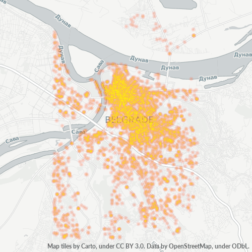 11000 Vrelinska mapa gustoće poslovanja