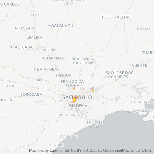 04533-000 Mapa de calor de densidad empresarial