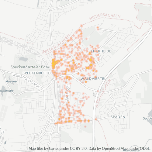 27578 Standortdichte-Heatmap
