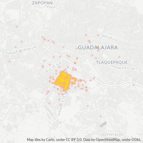 44960 Mapa de calor de densidad empresarial