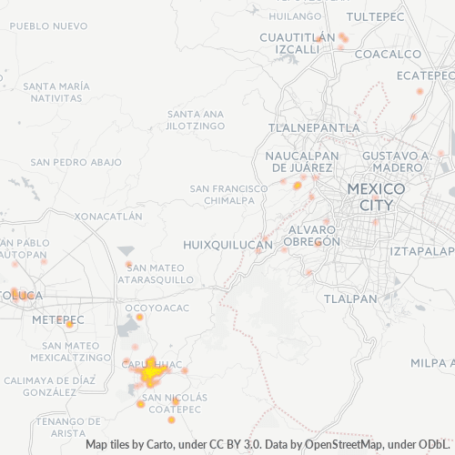 52600 Mapa de calor de densidad empresarial